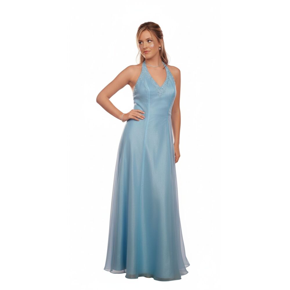 Y2K Blondie Nites Fairycore‎ Cinderella Princess Aqua Prom Gown Size 5